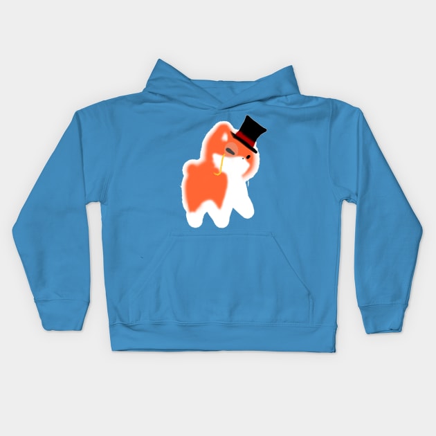 Too Fancy Kids Hoodie by kilynne_arts